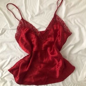 Victoria Secret Vintage Red Lace Cami